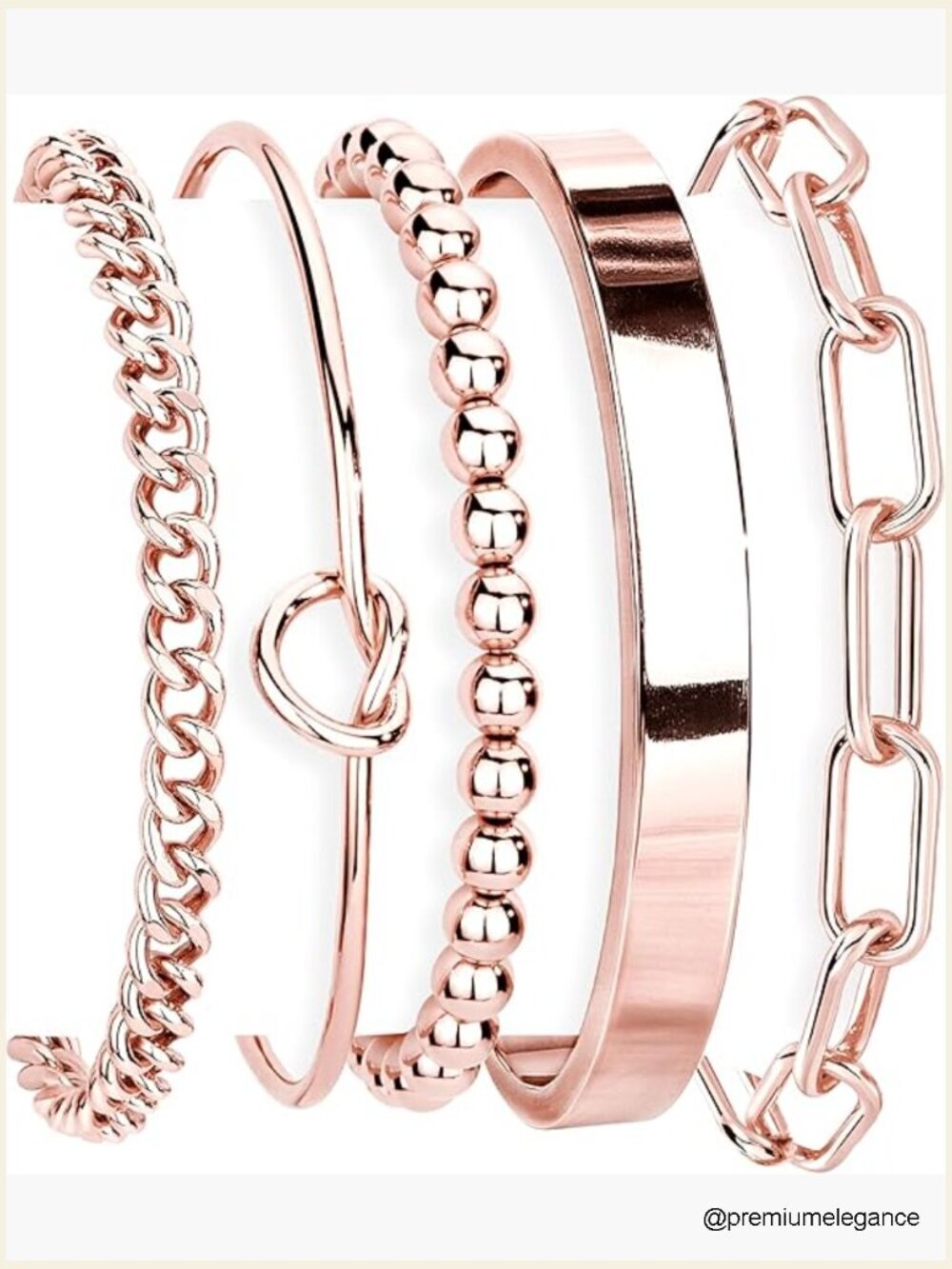 Non Tarnish Waterproof Gold Bangle Set Stackable Bracelets Cuff Jewelry